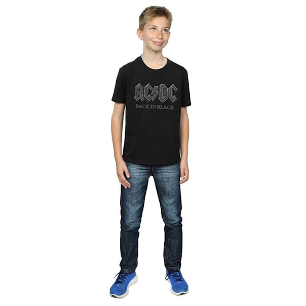 AC/DC Boys Back In Black Bomull T-shirt 5-6 år Svart Black 5-6 Years