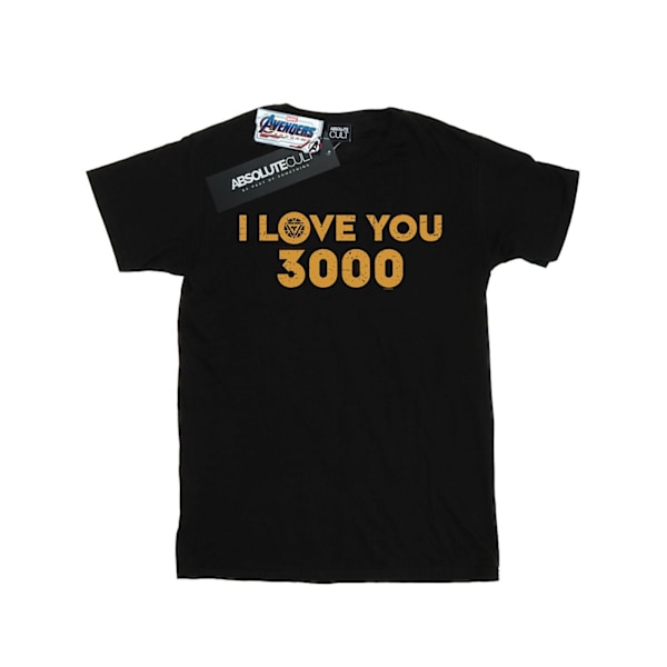 Marvel Boys Avengers Endgame I Love You 3000 Arc Reactor T-shirt Black 9-11 Years