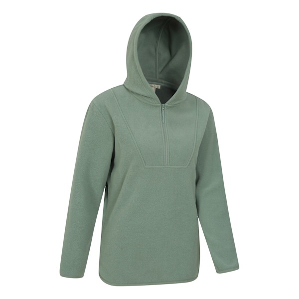 Mountain Warehouse Dam/Damer Corrie Huvtröja med Halv Dragkedja i Fleece Khaki Green 10 UK