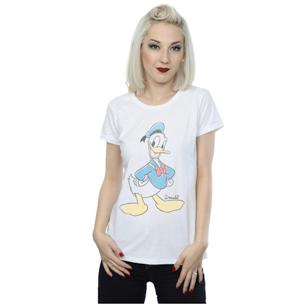 Disney Dam/Kvinnor Kalle Anka Klassisk Bomull T-shirt S Vit White S