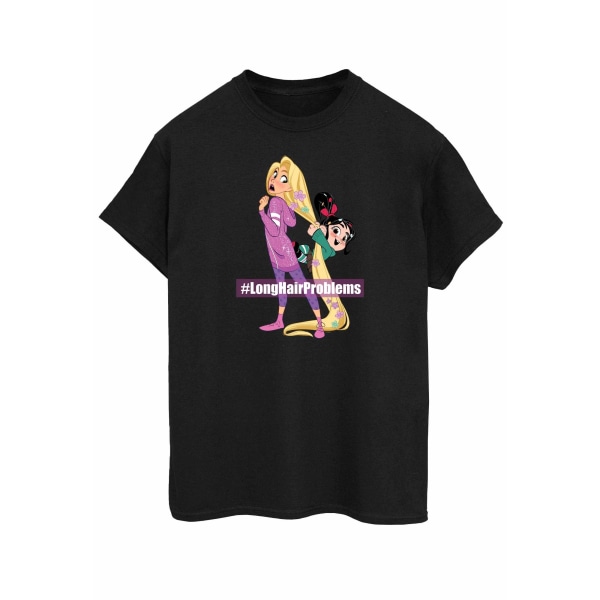 Disney Dam/Damer Wreck It Ralph Rapunzel Och Vanellope Bomull Black XXL