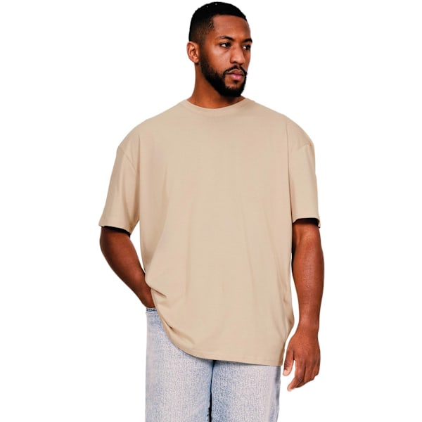Casual Classics Herr Core Ringspun Bomull Tall Oversized T-Shir Sand S