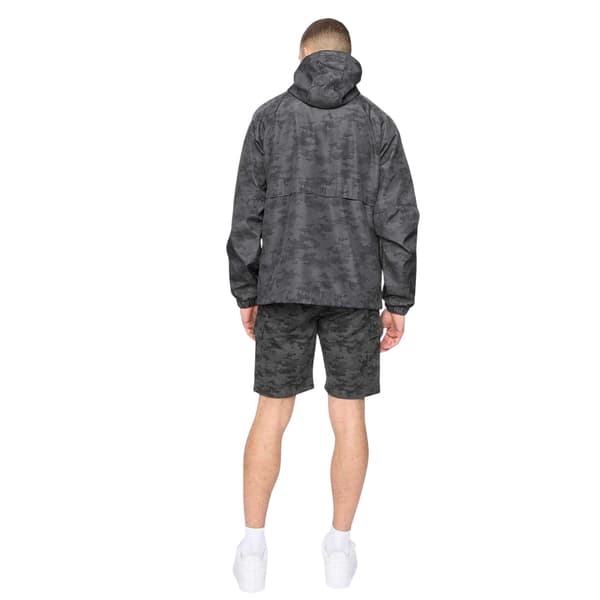 Crosshatch Herr Janscore Heltäckande Tryckt Polyester Huva Jacka Black XL