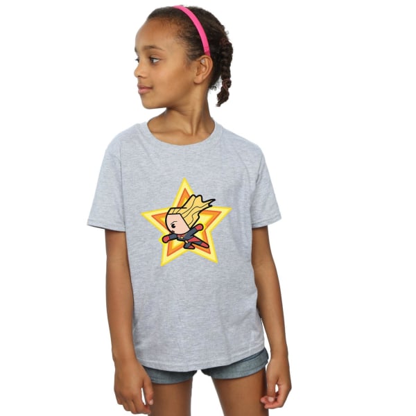 Captain Marvel Girls Kawaii T-shirt 12-13 år Sports Grey Sports Grey 12-13 Years