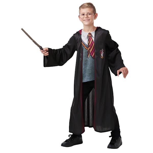 Harry Potter Barn/Barn Deluxe Gryffindor Kostym 11-12 År Black/Grey/Maroon 11-12 Years