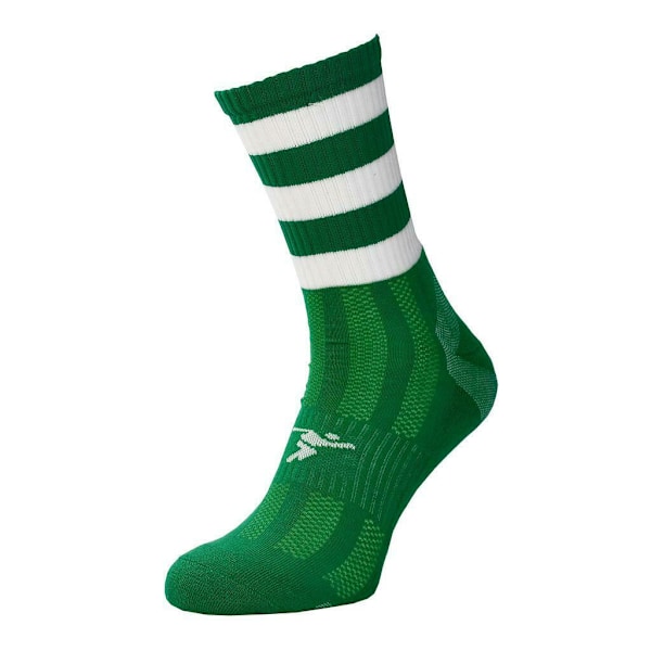 Precision Barn/Barn Pro Randiga Gaelic Mellanhöga Strumpor 3 UK-6 UK Green/White 3 UK-6 UK