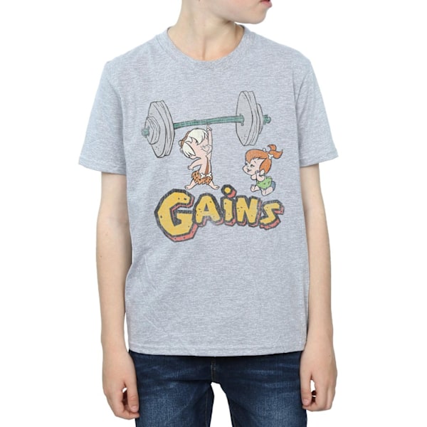The Flintstones Boys Bam Bam Gains Distressed T-Shirt 12-13 Yea Sports Grey 12-13 Years