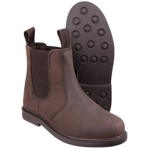 Amblers Barn/Barn Pull On Läder Ankel Boots 2 UK Brun Brown 2 UK