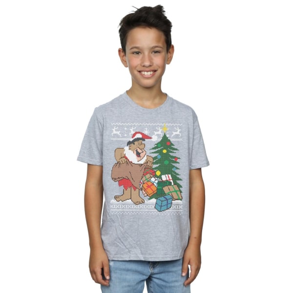 The Flintstones Boys Jul Fair Isle T-Shirt 9-11 År Spo Sports Grey 9-11 Years