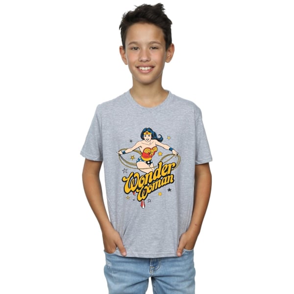 DC Comics Boys Wonder Woman Stars T-shirt 12-13 år Sports Grå Sports Grey 12-13 Years