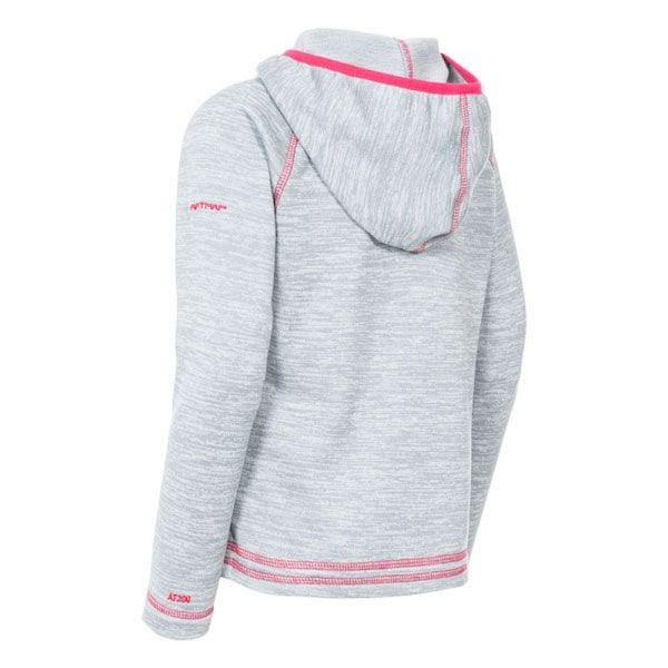 Trespass Goodness Full Zip Hooded Fleecejacka för Flickor Platinum Marl 2-3 Years