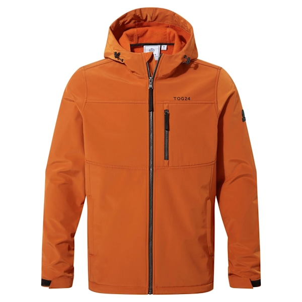 TOG24 Truro Softshell-jacka med huva för män, L, mörk orange Dark Orange L