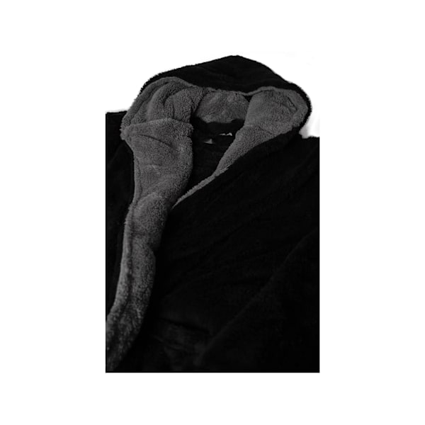 Duke Herrarnas D555 Newquay Huvad Kingsize Morgonrock 4XL Svart Black 4XL