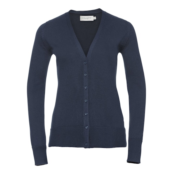 Russell Collection Dam/Damer Djup V-ringad Cardigan S French Navy French Navy S