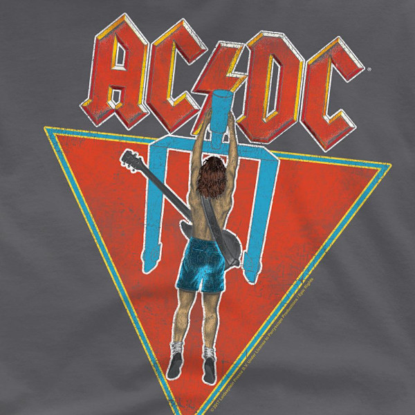 AC/DC Herr Flick of the Switch T-Shirt S Kolgrå Charcoal S