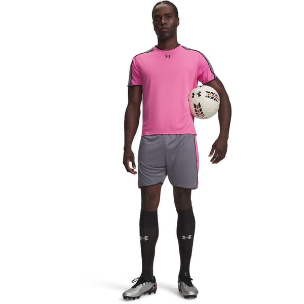 Under Armour fotbollsshorts för herrar L grå/rosa Grey/Pink L