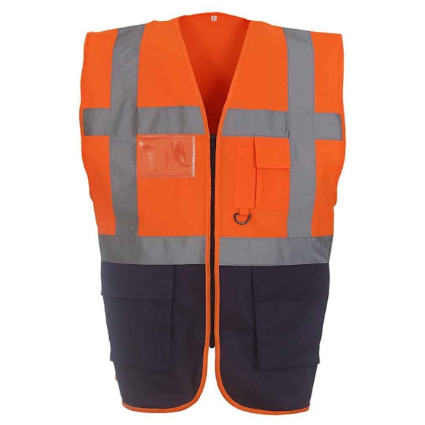 Yoko Unisex Adult Executive Hi-Vis Waistcoat S Orange/Black Orange/Black S