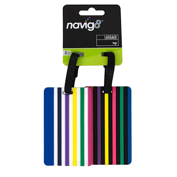 Navig8 Rese Bagageetiketter Färg Stripe 2-pack One Size One Färg One Colour One Size