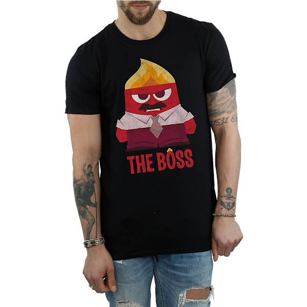 Inside Out Herr The Boss Anger Bomull T-shirt 3XL Svart Black 3XL