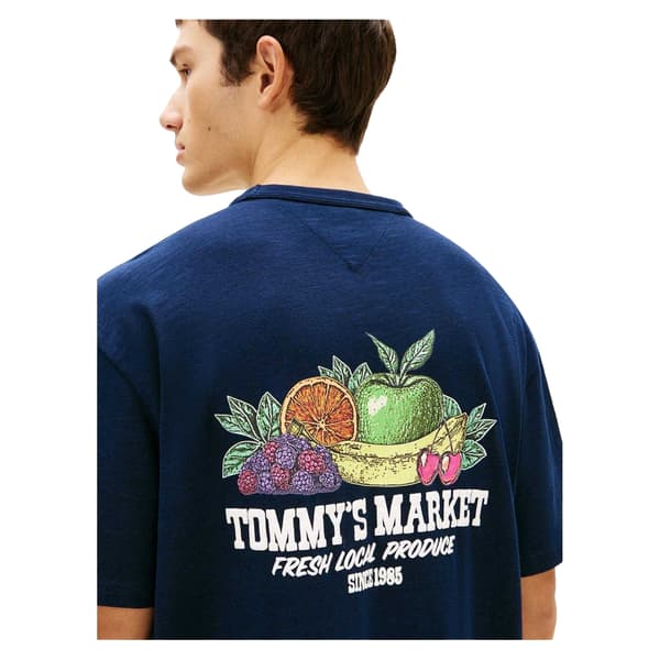 Tommy Jeans Herr Fruit Regular T-Shirt M Mörkblå Dark Navy M