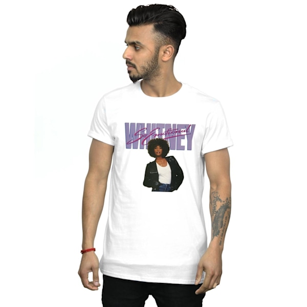 Whitney Houston Mens So Emotional Album Cover T-Shirt 5XL Vit White 5XL