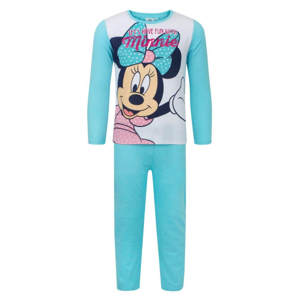 Minnie Mouse Girls Have Fun Långärmad Pyjamas Set 9 Years Blu Blue 9 Years