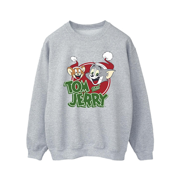 Tom And Jerry Herr Julhatt Logotyp Sweatshirt 3XL Sports Grå Sports Grey 3XL