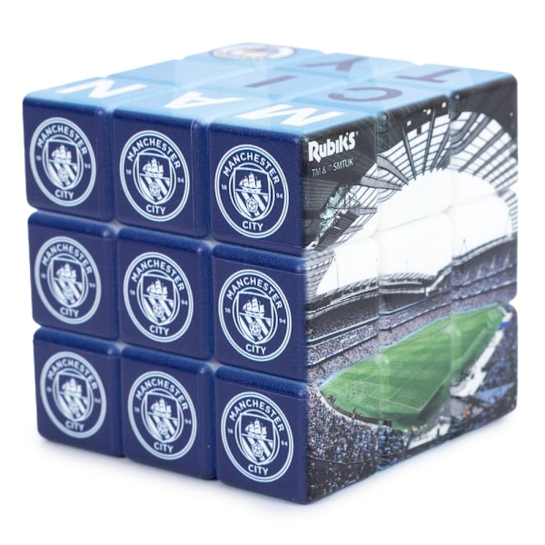 Manchester City FC Pusselkub En Storlek Mörkblå/Vit Dusky Blue/White One Size