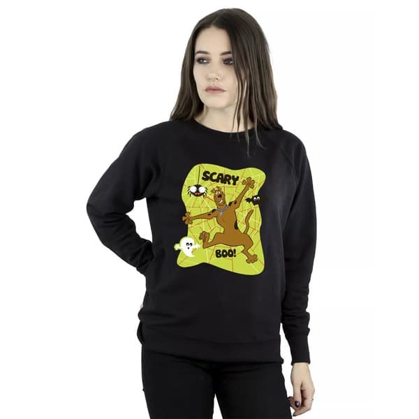 Scooby Doo Dam/Kvinnor Läskig Bu! Sweatshirt M Svart Black M
