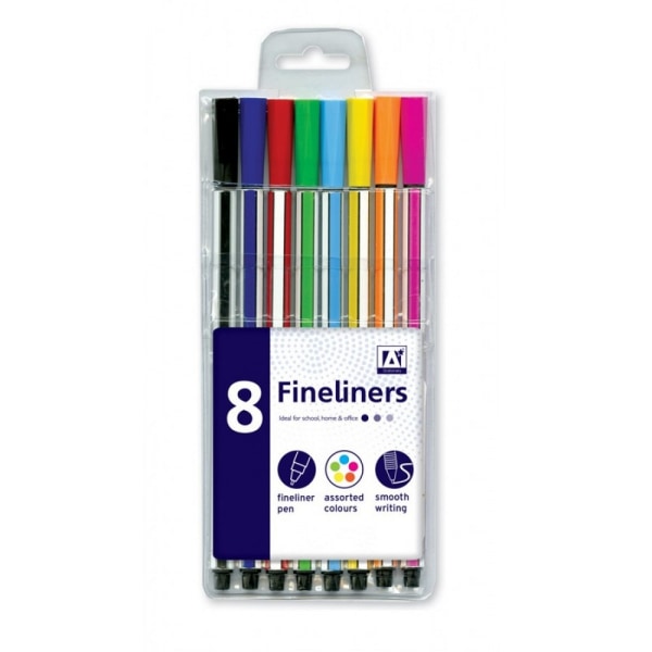 A Star Fineliner Pennor (Pack of 8) 1 x 20 x 8cm Flerfärgad Multicoloured 1 x 20 x 8cm