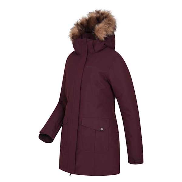 Mountain Warehouse Tarka II Lång Padderad Jacka för Kvinnor/Dam 8 Burgundy 8 UK