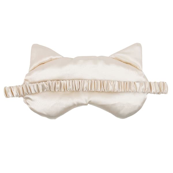 Something Different Ögonmask i Satin med Kattansikte, One Size, Vit White One Size