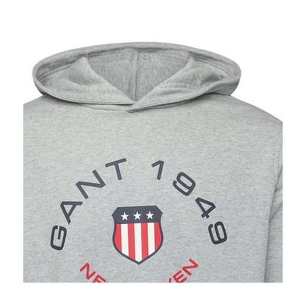 Gant 1949 Pullover-huvtröja för män L Ljusgrå Light Grey L