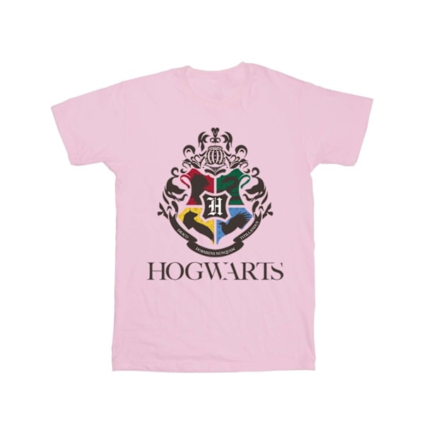 Harry Potter Dam/Kvinnor Hogwarts Crest Bomull Boyfriend T-Sh Baby Pink L