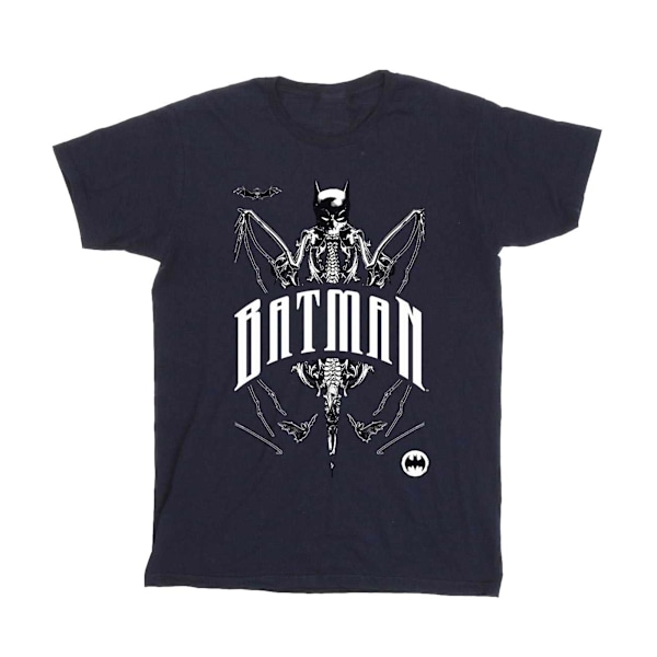 Batman Herr Bat Skelett Bomulls T-shirt S Marinblå Navy Blue S