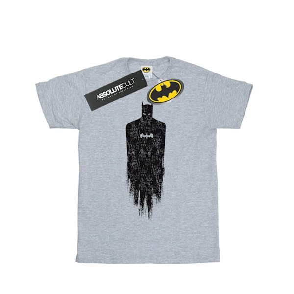 DC Comics Girls Batman Borstad Bomull T-shirt 9-11 År Sport Sports Grey 9-11 Years