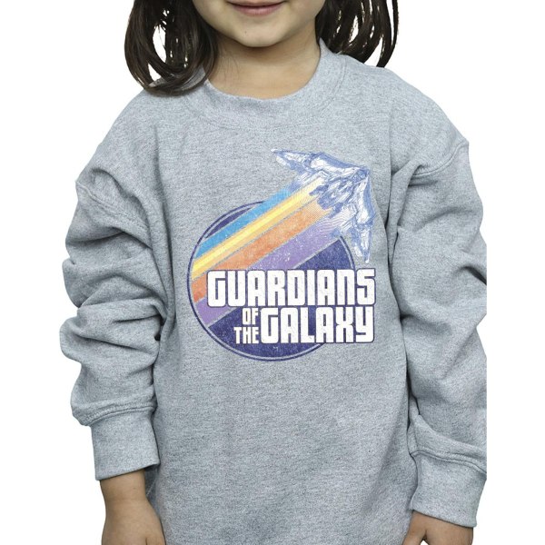 Guardians Of The Galaxy Girls Badge Rocket Sweatshirt 5-6 år Sports Grey 5-6 Years