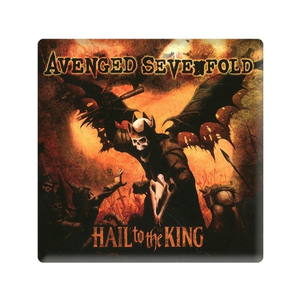 Avenged Sevenfold Hail To the King Kylskåpsmagnet En one size Orang Orange/Black One Size