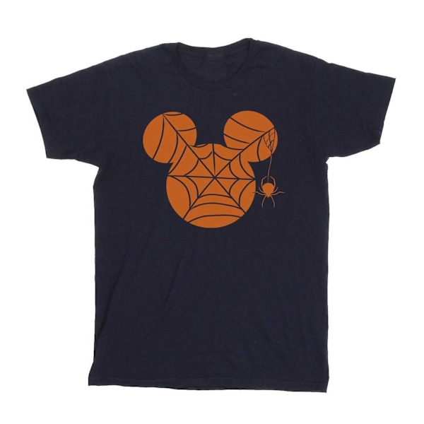 Mickey Mouse Herr T-shirt i Cobweb-bomull Stor Blå Navy Blue L