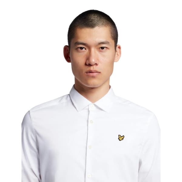 Lyle & Scott Herr Interlock Skjorta L Vit White L