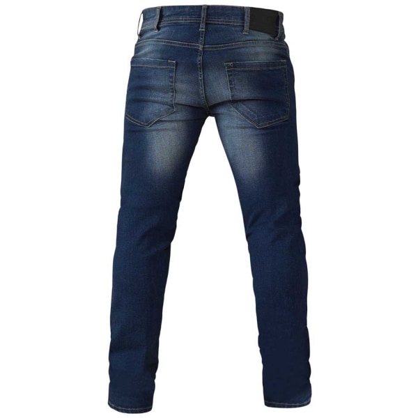 D555 Herr Ambrose Stretch Tapered Jeans 32XL Mörkblå Stonewas Dark Blue Stonewash 32XL