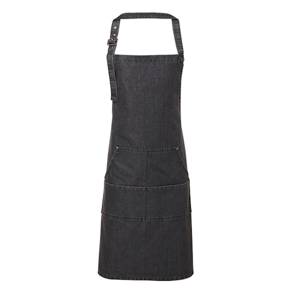 Premier Unisex Vuxen Färger Fickor Full Förkläde En Storlek Svart D Black Denim One Size