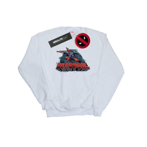 Marvel Dam/Ladies Deadpool Sword Logo Sweatshirt XL Vit White XL