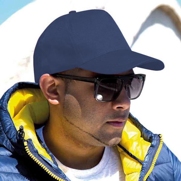 Result Unisex Core Boston 5 Panel Printers Baseball Cap One Size Navy Blue One Size