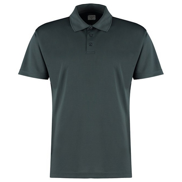Kustom Kit Herr Micro Mesh Kortärmad Polotröja L Mörk Grafit Dark Graphite L