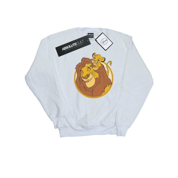 Disney Dam/dam Lejonkungen Mufasa och Simba tröja White M