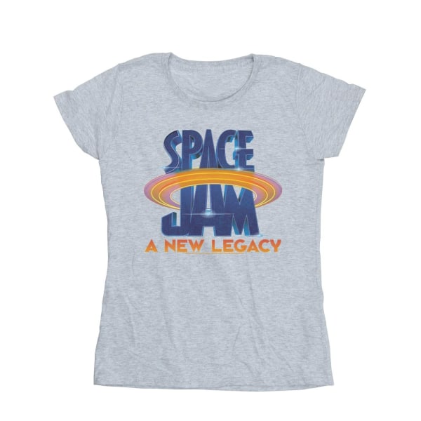 Space Jam: A New Legacy Womens/Ladies Movie T-shirt i bomull med logotyp Sports Grey XL