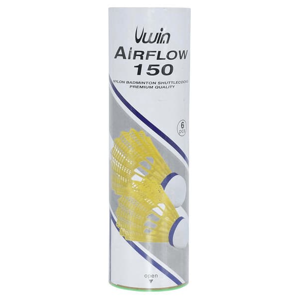 Uwin Airflow 150 Badminton Shuttlecock (6-pack) One Size Gul Yellow One Size