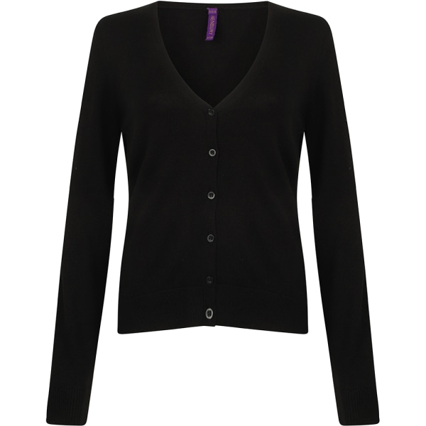 Henbury Dam/Dam V-ringad Cardigan M Svart Black M