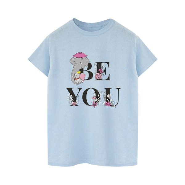 Disney Dam/Damer Dumbo Be You Bomull Boyfriend T-shirt XXL Baby Blue XXL